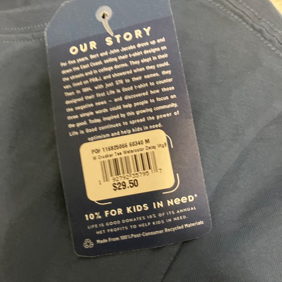 Life is Good Watercolor  Daisy  Crusher T shirt - Picture 2 of 3